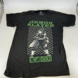 Demon Slayer Anime Black Short Sleeve T-Shirt Mens Size S EUC